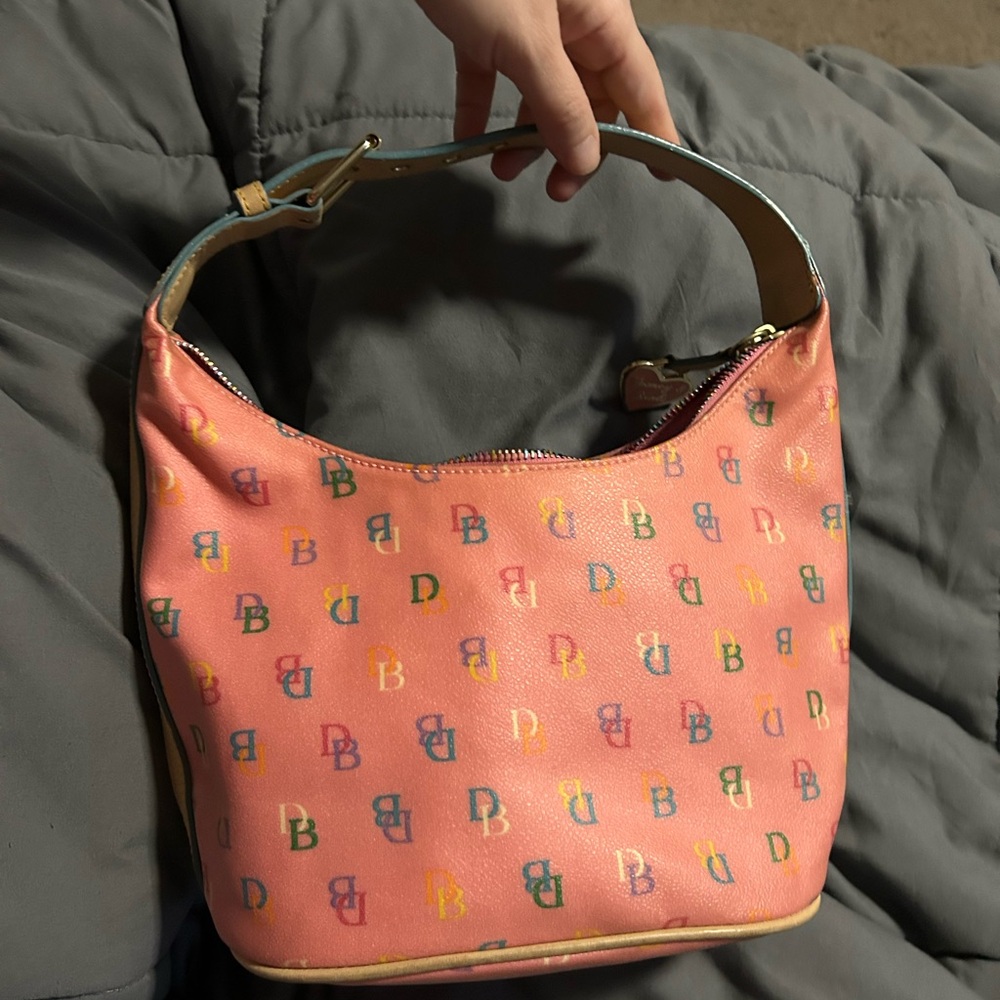 Dooney & Bourke Coral Hobo Bag with Multicolor Logo
